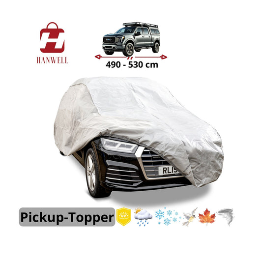 Car Cover for Pickup Truck with Topper | Hanwell Mobile Garage Anti UV Waterproof Snowproof Breathable