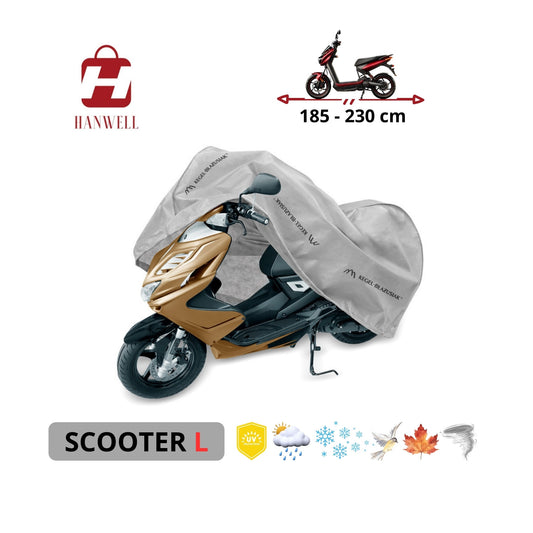 Motor Scooter Cover 185-230 cm | Hanwell Mobile Garage Anti UV Waterproof Breathable All-Season Protection size L